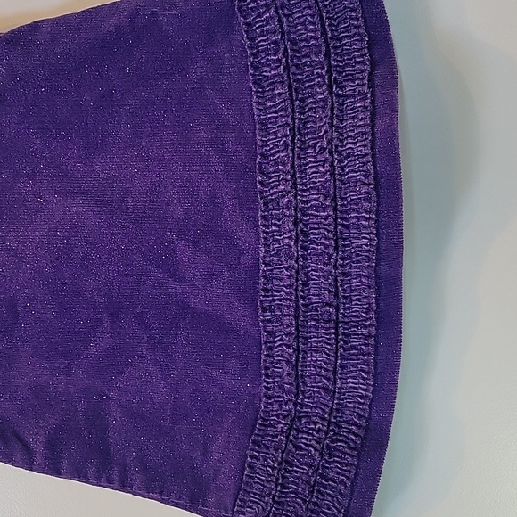 Purple Sparkle Ruffle Corduroy Girl Dress Size 12 Months By The Children's Place - Picture 3 of 9